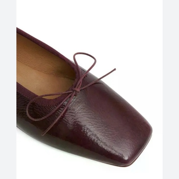 Mansur Gavriel Maroon Leather Flats - Picture 3 of 9